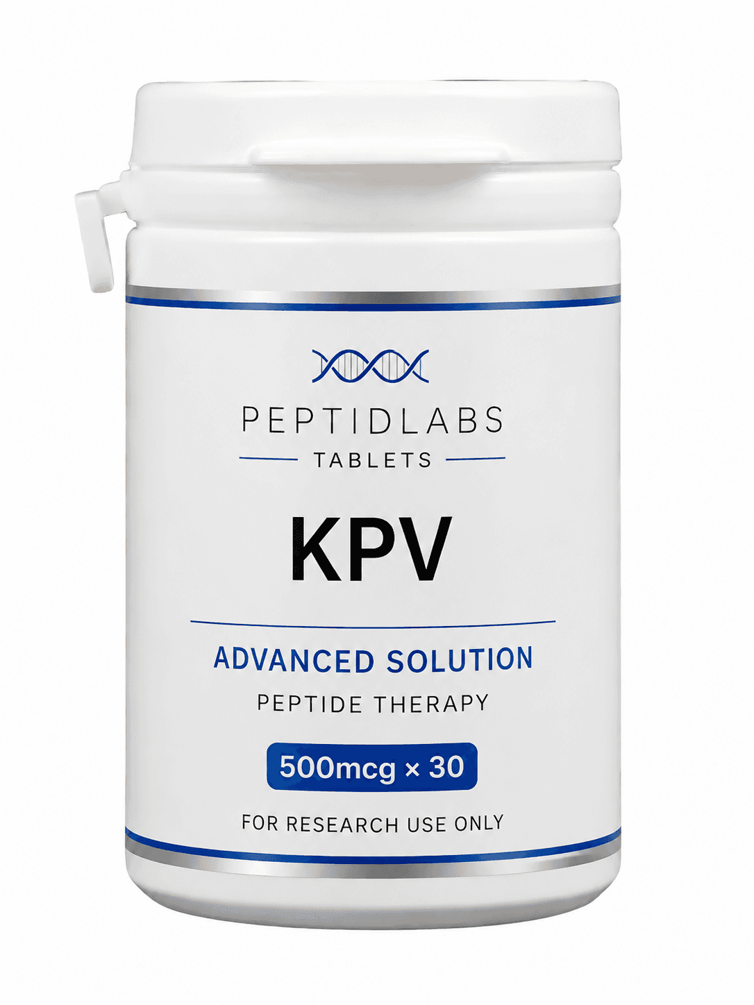 KPV Tablets 500 mcg × 30 0.5мг - лиофилизиран изследователски пептид, чистота над 99% по HPLC, COA включен | PeptidLabs