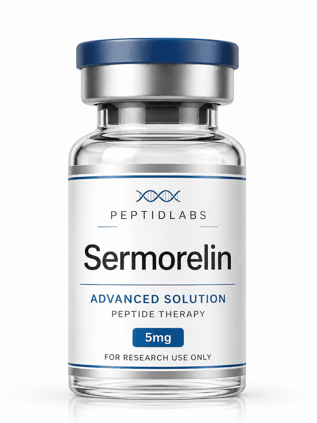 Sermorelin 5мг - лиофилизиран изследователски пептид, чистота над 99% по HPLC, COA включен | PeptidLabs
